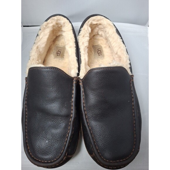 UGG Men\'s Ascot Leather Slipper Brown Size 14 main image 7